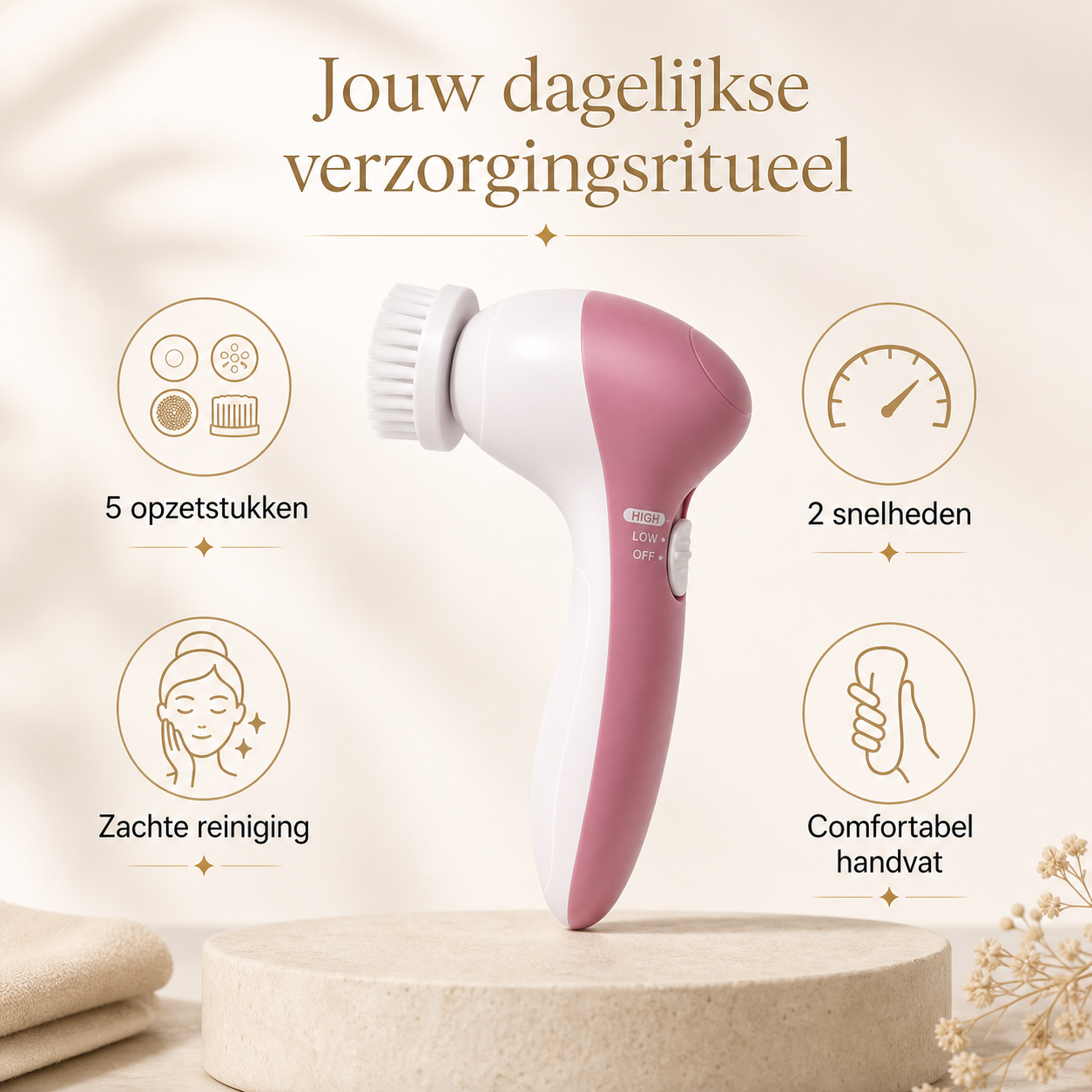 Biamora Veloura™ — 5-in-1 Elektrische Gezichtsreiniger