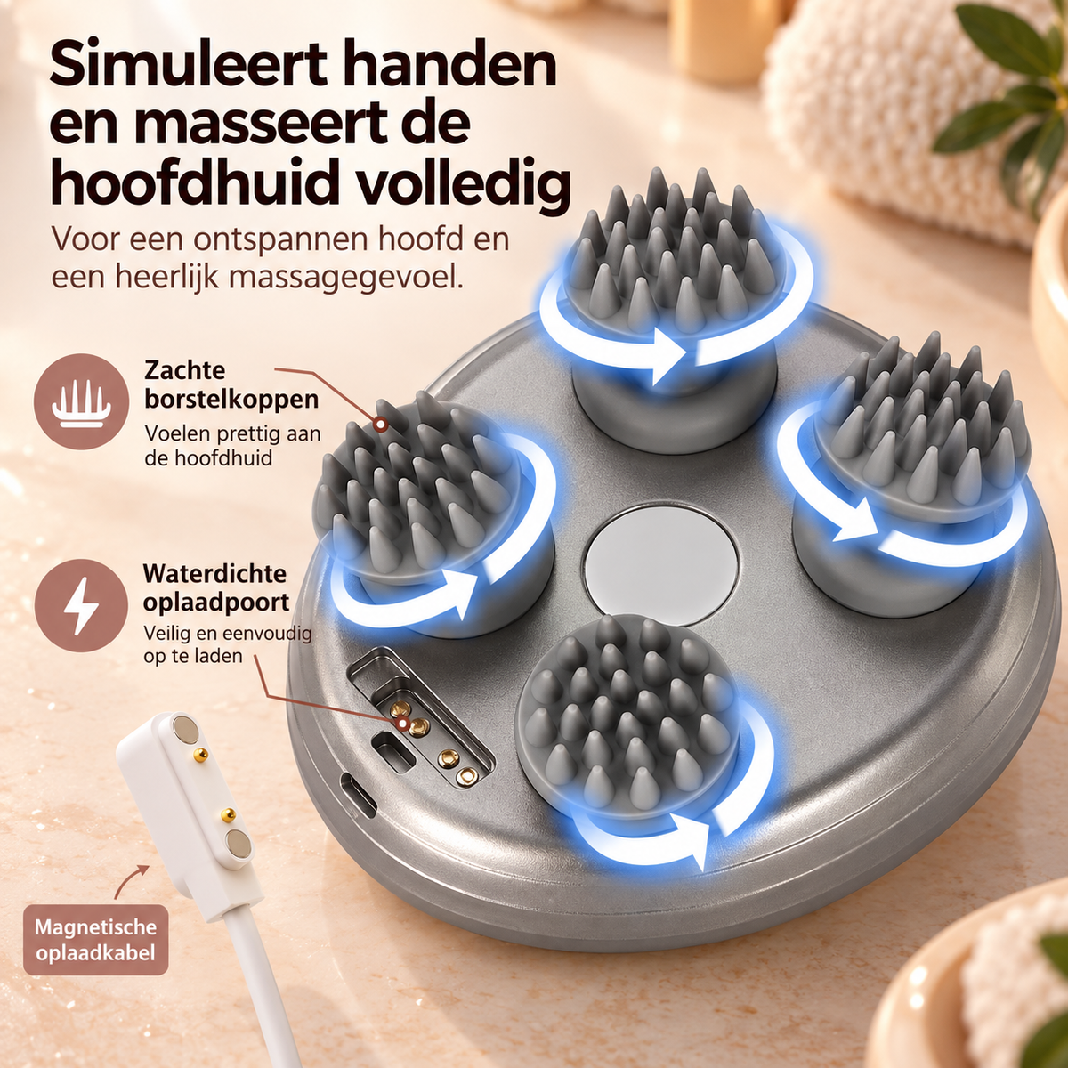 Massiva-Elektrische Hoofdhuid Massager